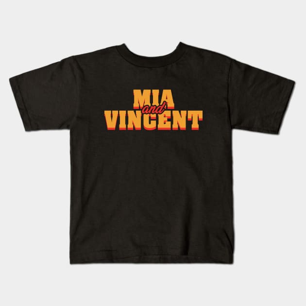 Mia and Vincent Kids T-Shirt by Woah_Jonny